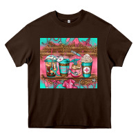 Chocolate Brown nurse fuel coffee cups Heavy Core Tee - Jasminsmagicworld