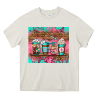 Cream nurse fuel coffee cups Heavy Core Tee - Jasminsmagicworld