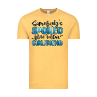Vintage Mustard somebodys spoiled blue collar girlfriend Vintage Tee - MaliasSmallBusiness