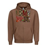 Chestnut Christmas Army wife Zipper Hoodie - NancyCooperArtShop