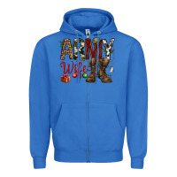 True Royal Christmas Army wife Zipper Hoodie - NancyCooperArtShop
