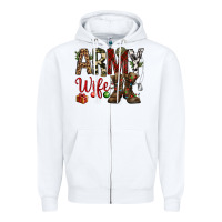 White Christmas Army wife Zipper Hoodie - NancyCooperArtShop