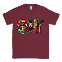 Burgundy joy Christmas cows Classic Tee - CowhideDigitalArt
