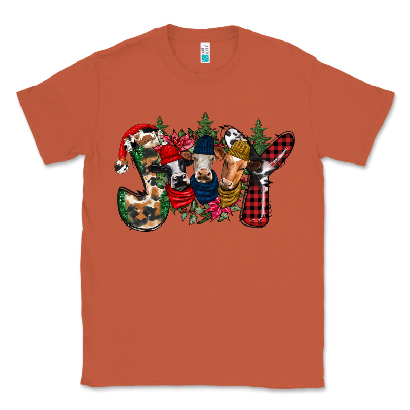 Joy Christmas Cows Classic Tee by CowhideDigitalArt | Teevron