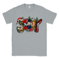 Heather Grey joy Christmas cows Classic Tee - CowhideDigitalArt