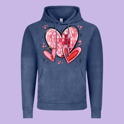 Valentines Hearts Vintage Hoodie Designed By Maliassmallbusiness