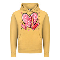 Vintage Mustard valentines hearts Vintage Hoodie - MaliasSmallBusiness