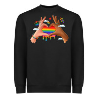 Black lgbtq pride hands Heavyweight Sweatshirt - LillyAllenDesigns