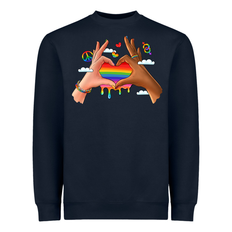 Lgbtq Pride Hands Heavyweight Sweatshirt by LillyAllenDesigns | Teevron