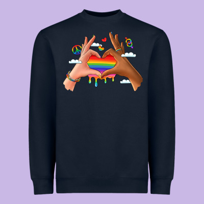 Lgbtq Pride Hands Heavyweight Sweatshirt Designed By Lillyallendesigns