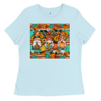 Baby Blue western fall gnomes tumbler Ladies Tee - Artiststas