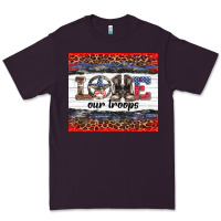 Plum armed forces day love our troops Premium Tee - Artiststas