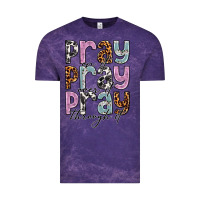 Cloud Purple pray on it pray over it pray through it Vintage Tee - NancyCooperArtShop