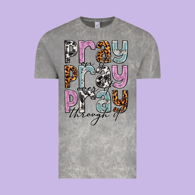 Pray On It Pray Over It Pray Through It Vintage Tee Designed By Nancycooperartshop