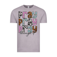 Vintage Zinc pray on it pray over it pray through it Vintage Tee - NancyCooperArtShop