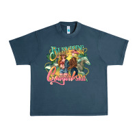Midnight Navy busy doing cowgirl Urban Heavy Tee - NancyCooperArtShop