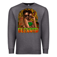 Charcoal Heather Black couple blessed Premium Sweatshirt - HowdyJamesFarm