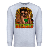 Heather Grey Black couple blessed Premium Sweatshirt - HowdyJamesFarm
