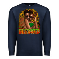 Navy Black couple blessed Premium Sweatshirt - HowdyJamesFarm