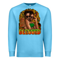 Ocean Blue Black couple blessed Premium Sweatshirt - HowdyJamesFarm