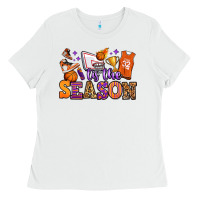 White tis the season basketball Ladies Tee - Jasminsmagicworld