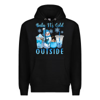 Black baby it's cold outside Premium Hoodie - CowGirlArtShop