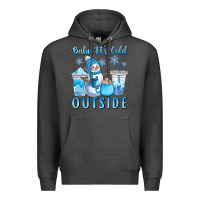 Charcoal Heather baby it's cold outside Premium Hoodie - CowGirlArtShop