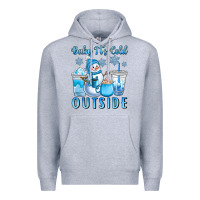 Heather Grey baby it's cold outside Premium Hoodie - CowGirlArtShop