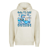 Oatmeal Heather baby it's cold outside Premium Hoodie - CowGirlArtShop