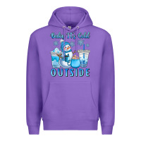 Purple baby it's cold outside Premium Hoodie - CowGirlArtShop