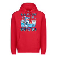 Red baby it's cold outside Premium Hoodie - CowGirlArtShop