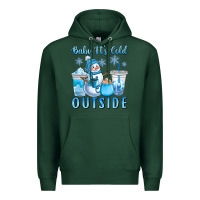 Sports Green baby it's cold outside Premium Hoodie - CowGirlArtShop