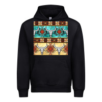 Black native american aztec seamless pattern 3 Urban Hoodie - BundleAndBundleShop