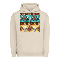 Pigment French Oak native american aztec seamless pattern 3 Urban Hoodie - BundleAndBundleShop