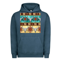 Pigment Midnight Navy native american aztec seamless pattern 3 Urban Hoodie - BundleAndBundleShop
