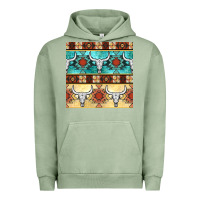 Pigment Oil Green native american aztec seamless pattern 3 Urban Hoodie - BundleAndBundleShop