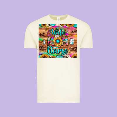 Wife Mom Nurse Vintage Tee Designed By Jahusdesignshop