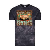 Cloud Black raising hell with the hippies and the cowboys Vintage Tee - NancyCooperArtShop