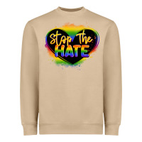 Mushroom stop the hate pride lgbtq heart Heavyweight Sweatshirt - LillyAllenDesigns