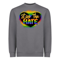Storm stop the hate pride lgbtq heart Heavyweight Sweatshirt - LillyAllenDesigns