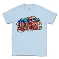 Dusty Blue American babe Classic Tee - NancyCooperArtShop