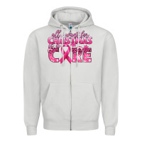 Dove Grey all i want for christmas is a cure breast cancer Zipper Hoodie - texasbilliewilder