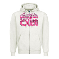 Oatmeal Heather all i want for christmas is a cure breast cancer Zipper Hoodie - texasbilliewilder