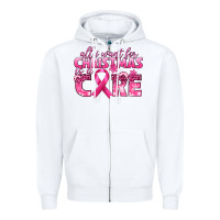 White all i want for christmas is a cure breast cancer Zipper Hoodie - texasbilliewilder