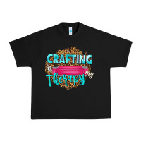 Black crafting is my therapy Urban Heavy Tee - NancyCooperArtShop