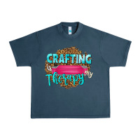 Midnight Navy crafting is my therapy Urban Heavy Tee - NancyCooperArtShop