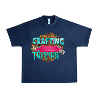 Navy crafting is my therapy Urban Heavy Tee - NancyCooperArtShop