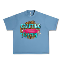 Pebble Blue crafting is my therapy Urban Heavy Tee - NancyCooperArtShop