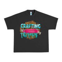 Pigment Black crafting is my therapy Urban Heavy Tee - NancyCooperArtShop