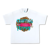 White crafting is my therapy Urban Heavy Tee - NancyCooperArtShop